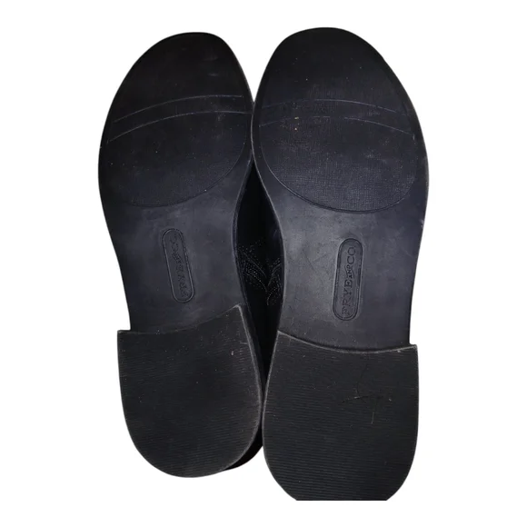 Black Leather Riding Boots Size 7 By Fyre & Company - Picture 3 of 3